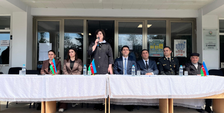 Qax rayonunda ümumtəhsil məktəbliləri arasında   "Şahin"  hərbi -idman  oyununun rayon birinciliyi keçirilib